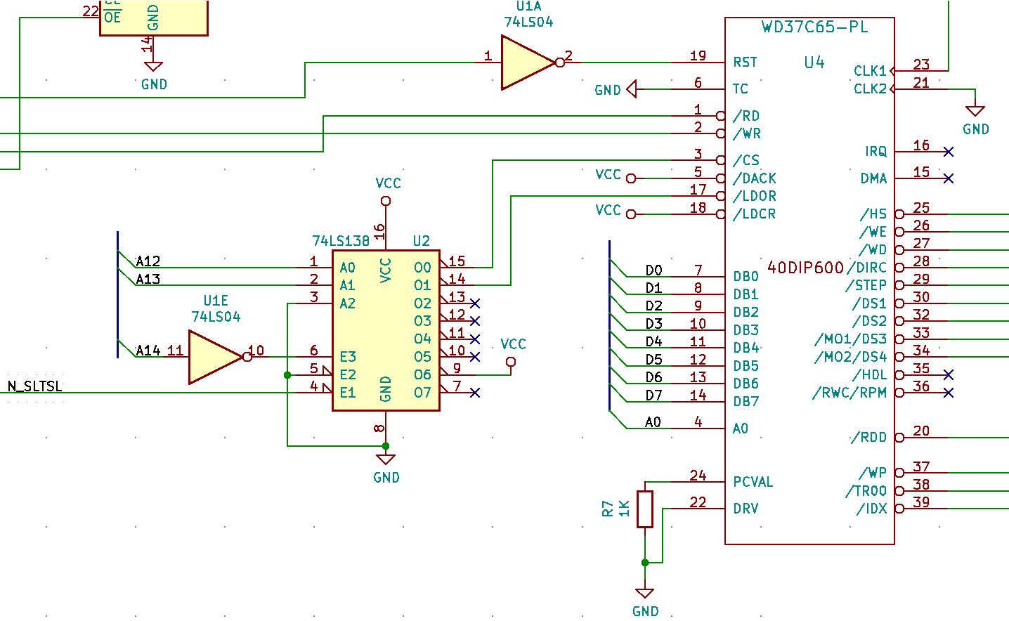 esquemas de la controladora de disco